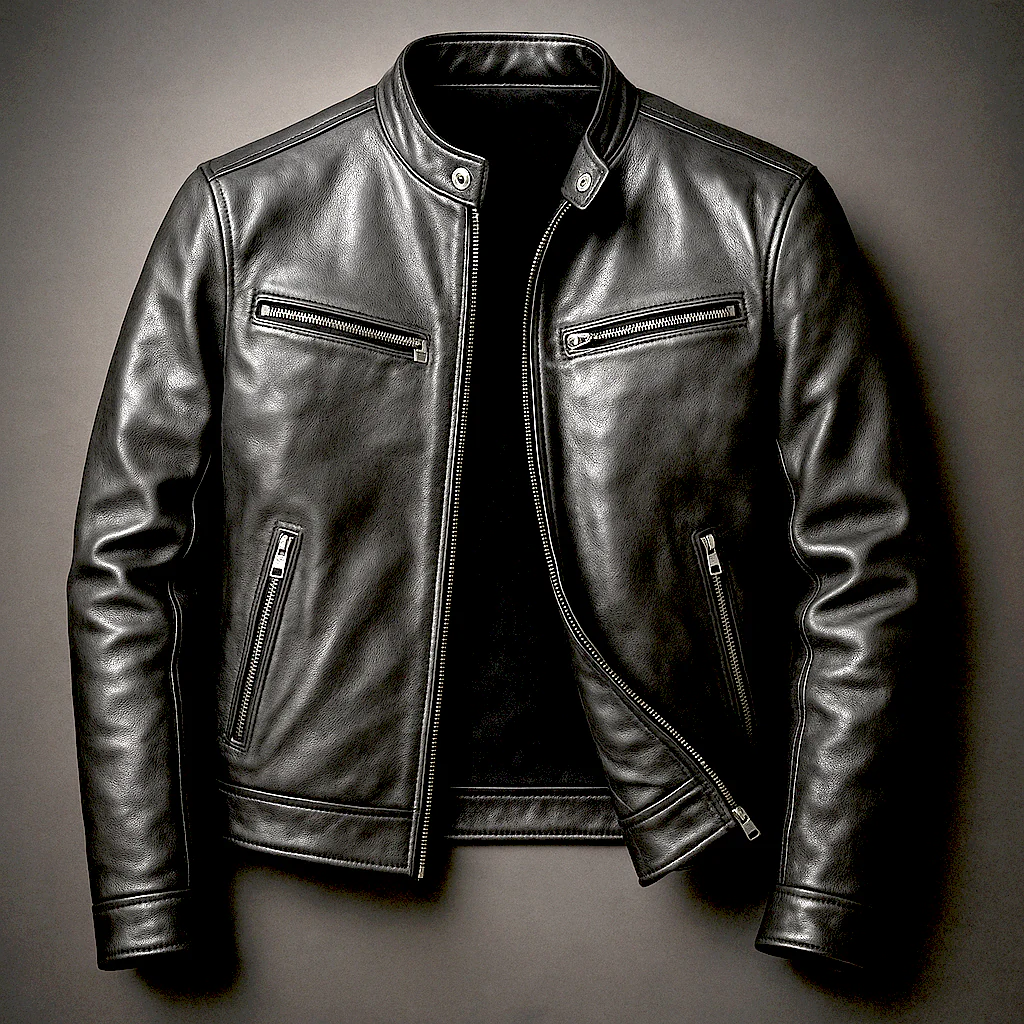Roque - Chaqueta de cuero vintage