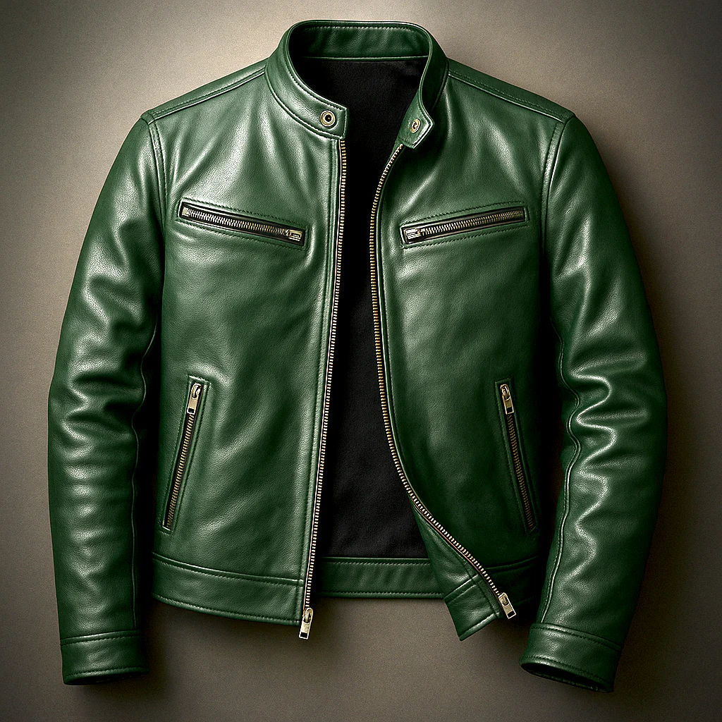 Roque - Chaqueta de cuero vintage