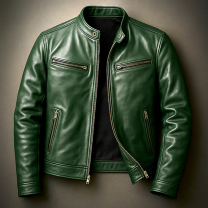 Roque - Chaqueta de cuero vintage