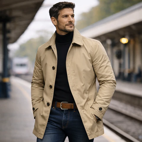 Dante - Elegante abrigo de hombre