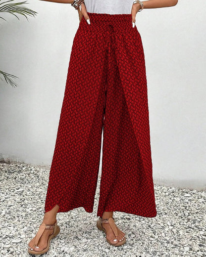 Coral - Pantalones de pierna ancha