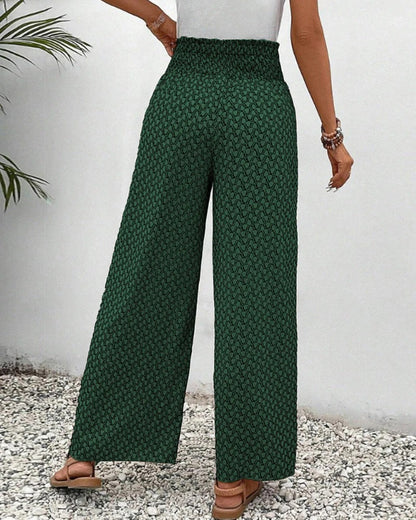 Coral - Pantalones de pierna ancha