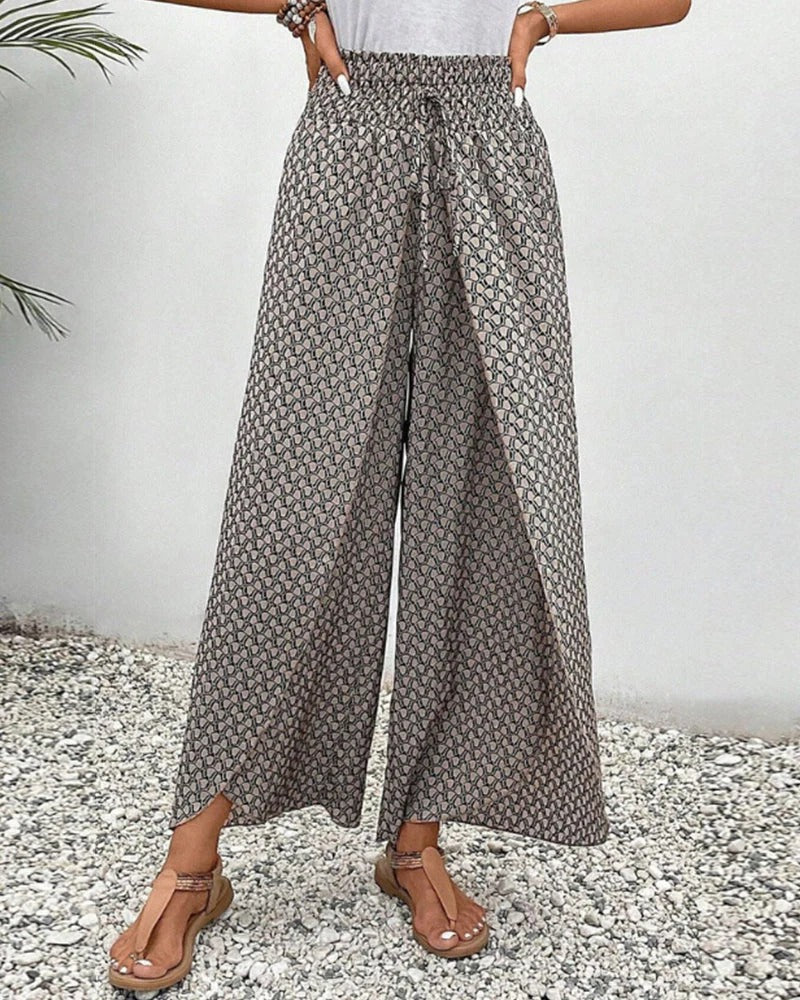 Coral - Pantalones de pierna ancha
