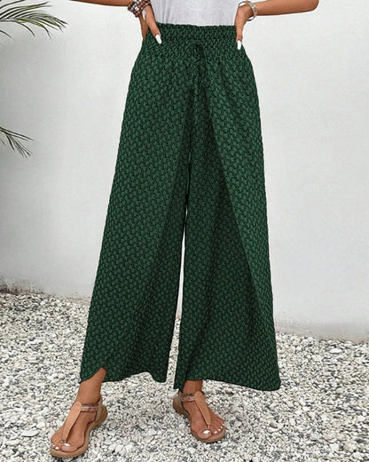 Coral - Pantalones de pierna ancha